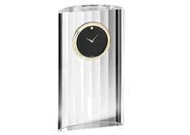 Crystal Rotunda Clock with Black Dial