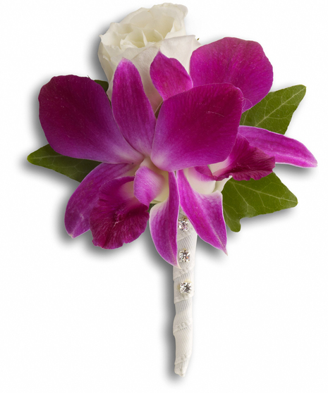 Fresh in Fuchsia Boutonniere