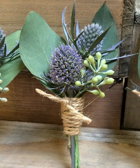 Thistle Boutonniere