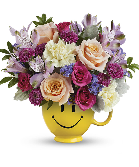 pastel flowers in sunshine mug