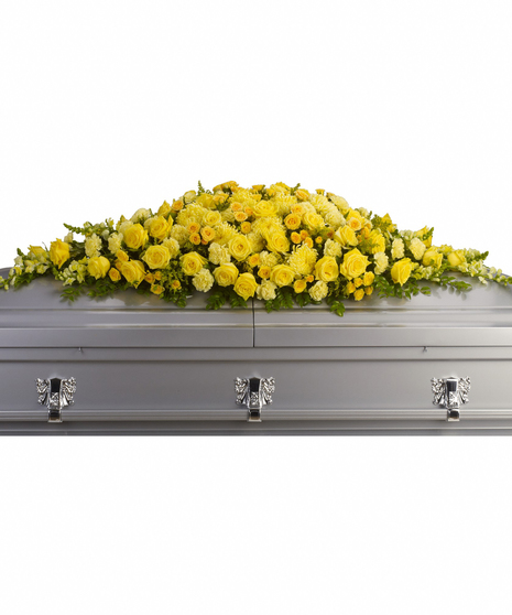 Golden Garden Casket Spray
